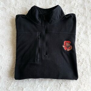 Cornell University Sweatshirt Pullover Mens 2XL XXL Black Polartec Fleece UA 1/4
